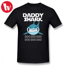 Fathers Day T Shirt Daddy Shark T-Shirt Doo Father S Day Gift Tee Shirt Cartoon Print Big Plus Size Graphic T Shirts father s day