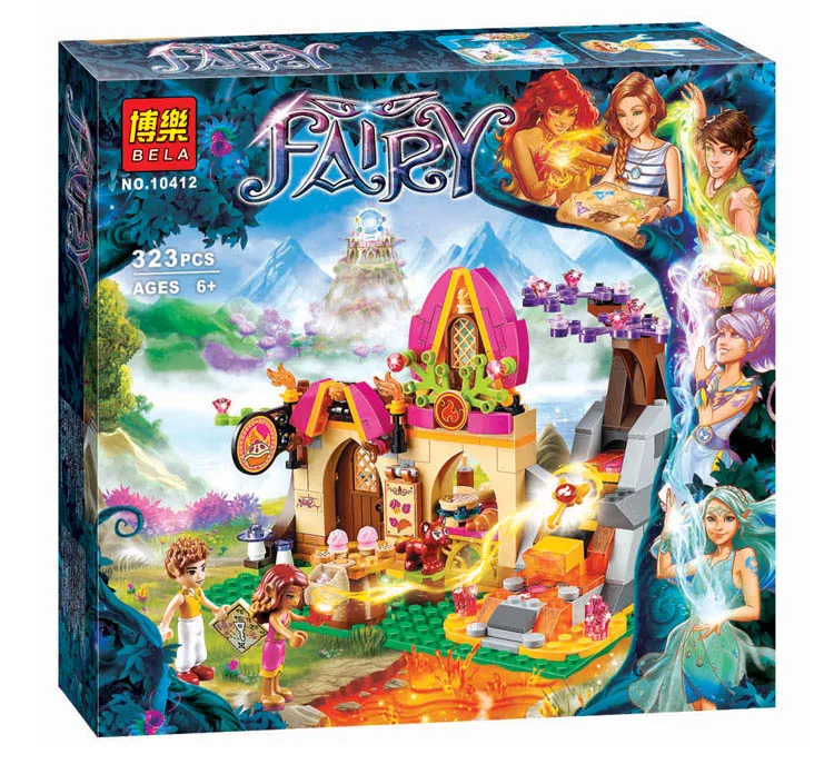 

Hot 2016 Nueva Bela 10412 323 Unids Elfos Azari y El MAgico Panaderia Kits de Edificio Modelo Bloques Ladrillo