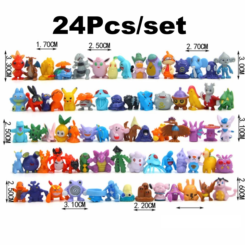 

144 Style Mini Pokeball Pocket Monster Vinyl Dolls Anime Pikachu Charizard Toy Figures Children Birthday Gifts Wholesale
