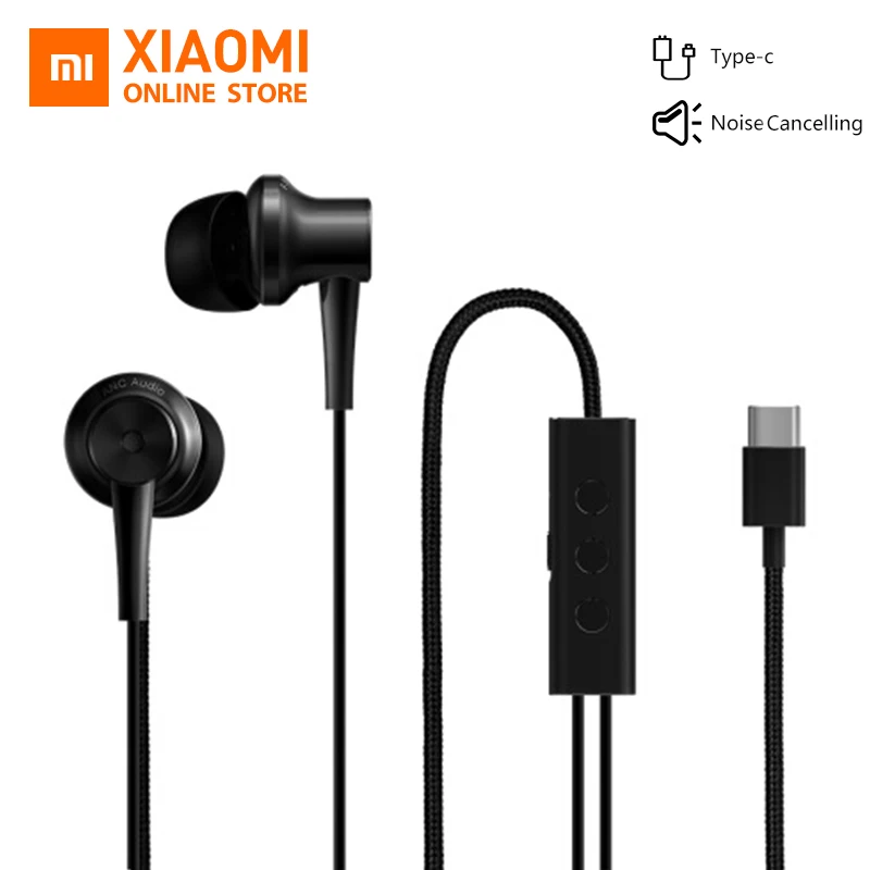 Оригинальные наушники Xiaomi ANC с шумоподавлением проводные микрофоном для