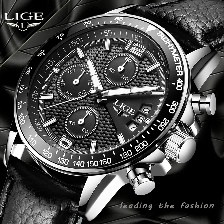 LIGE, люксовый бренд, водонепроницаемые военные спортивные часы для мужчин, серебро, сталь, календарь, кварцевые аналоговые часы, часы, Relogios Masculinos XFCS