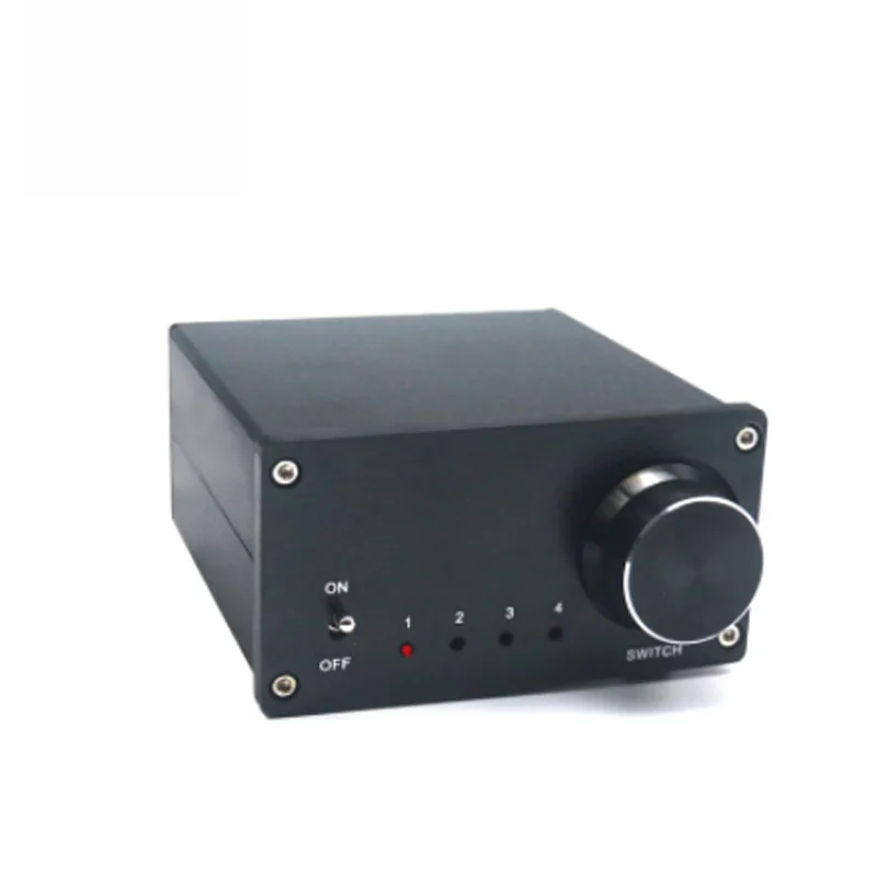 AC 100V to 240V 4 Input 1 Output and 1 Input 4 Output Two-way Audio Signal Switcher Splitter Selector Box Sound with RCA