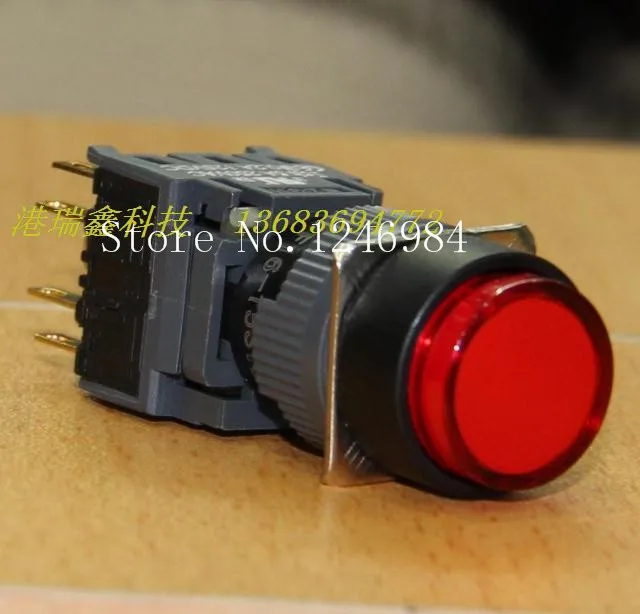 

[SA]Electronic switch Jinhong 16MM F -type round hole no lock Dual illuminated button switch reset switch button--10pcs/lot