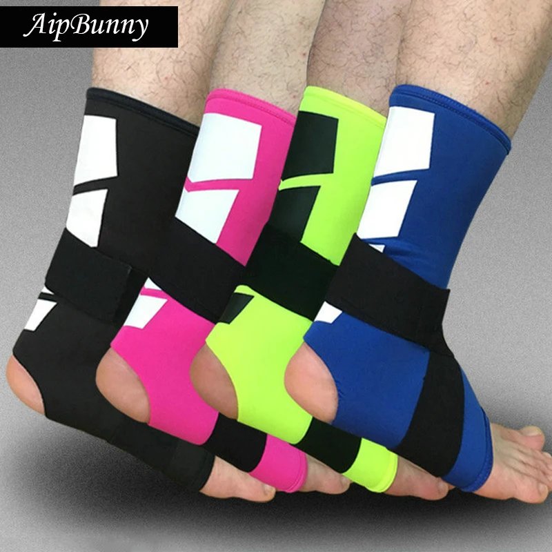 AipBunny 2 Pcs No Slip Running Sock Adjustable Professional Ankle Support Brace Pad Breathable