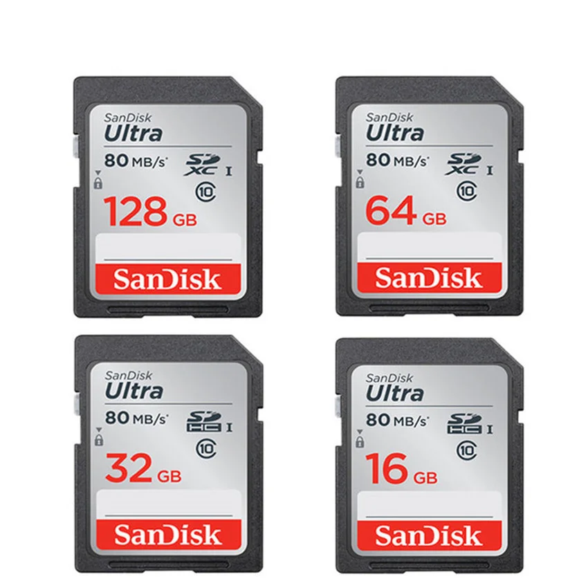 SanDisk sd-карта 16 ГБ 32 ГБ SDHC 64 Гб 128 ГБ 256 ГБ SDXC класс 10 U3 V30 карта памяти UHS-I флеш-карта Поддержка камеры 4K