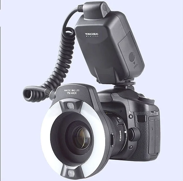 Yongnuo YN 14EX ttl 5600 k макро кольцо вспышки света для камер Canon режим M изолированные