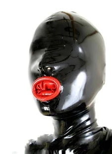 

100% Natural latex rubber head hood fetish cosplay mask
