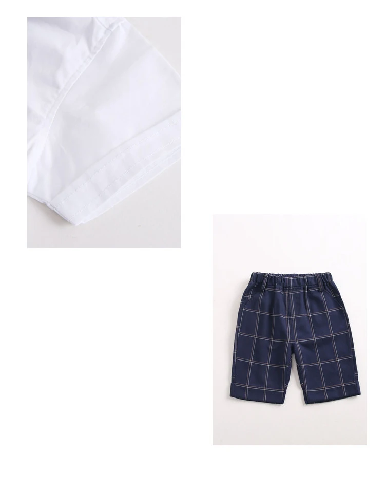 Boys clothing set Summer Kids Children's Sets School Uniform Performance Student Shirt+ Shorts for wedding clothes sets