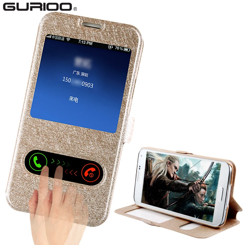 

For Samsung Galaxy Series Phone Case Luxury Smart Front Window View Leather Flip Case For Samsung S4 S5 S6 S7 S8 S9 Edge Plus