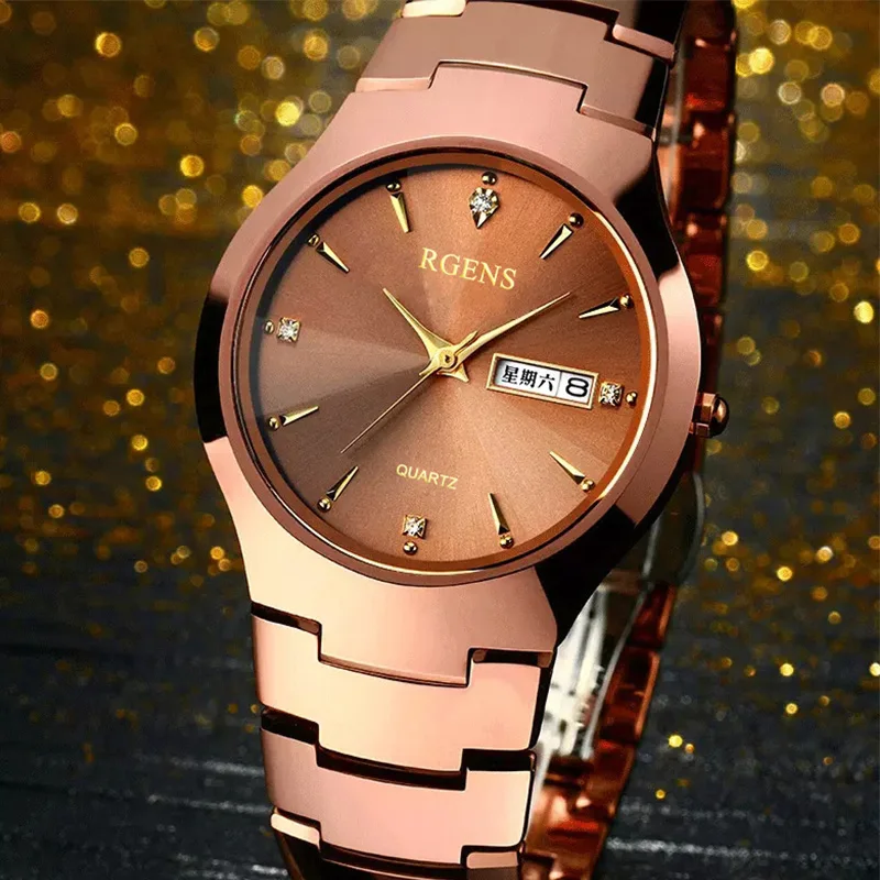 Man s Tungsten Steel Watch Hardlex Watch Mirror Quartz Strap 200M Waterproof Watch For Man Fashion