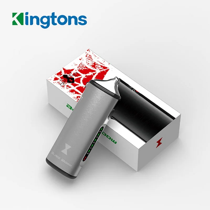 Original kingtons herbal vaporizer Black Widow vapor box mod vaporizador dry vape dry herb vaporizer herbal e cigarettes