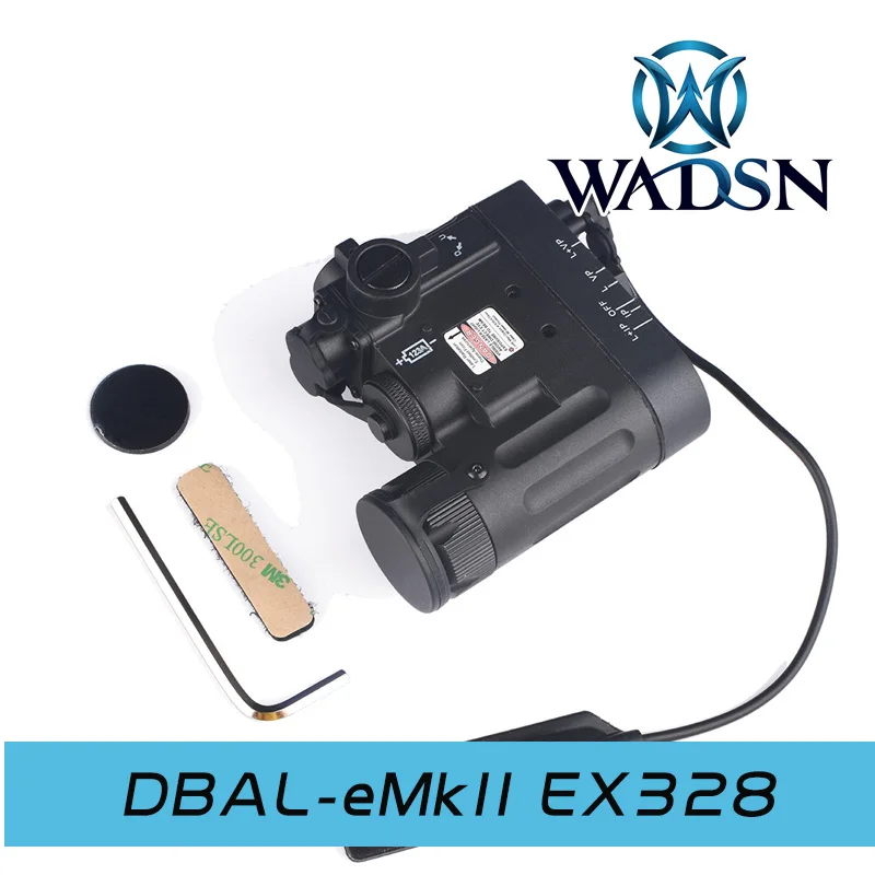 WADSN страйкбол DBAL-D2 осветитель Многофункциональный Оружие Огни красная точка ИК лазерный тактический фонарь WEX328 принадлежности для охоты - Цвет: BK