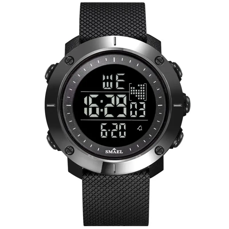 SMAEL Brand Men's Sport Watches LED Digital Watch Men Wrist Watch Black Alarm Countdown Stop Watches For Men Relogio Masculino 
