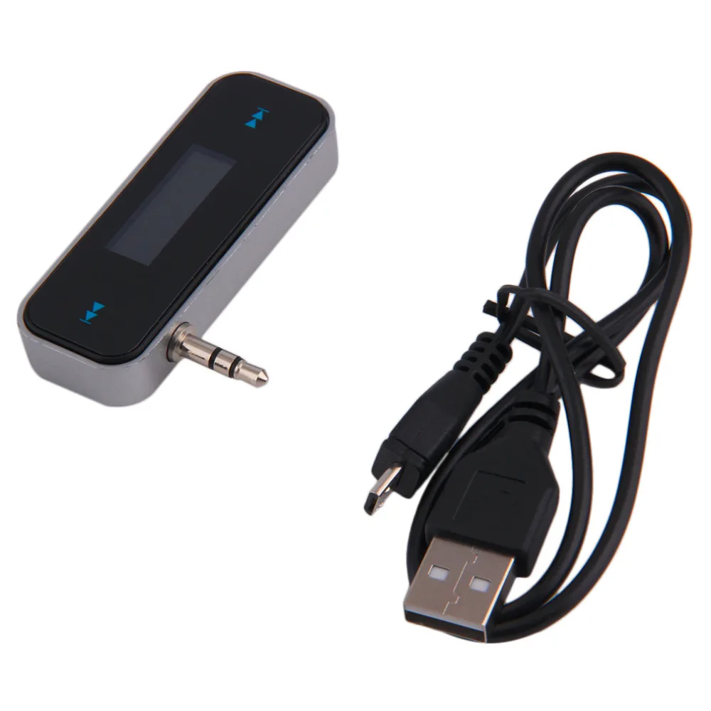 NewUniversal 3.5mm Wireless Mini Car FM Transmitter Kit Music FM With USB Cable for iPod/iPad/iPhone 4 4S 5 5S 6 6S for Samsung