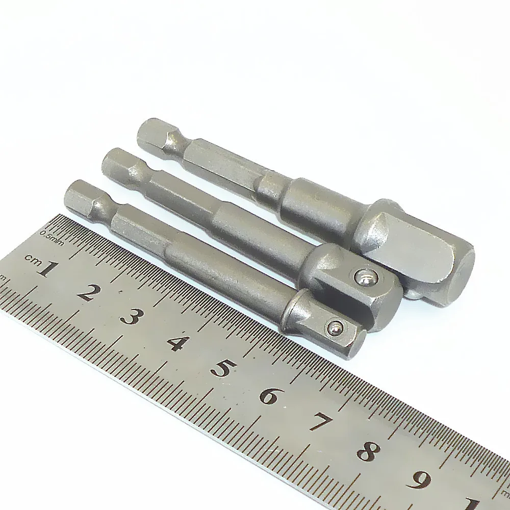 Douille embout Adaptateur Perceuse Nut Driver Power Extension Bar 3pc Set 1 \ 4/" 3//8/" 1//2 S!