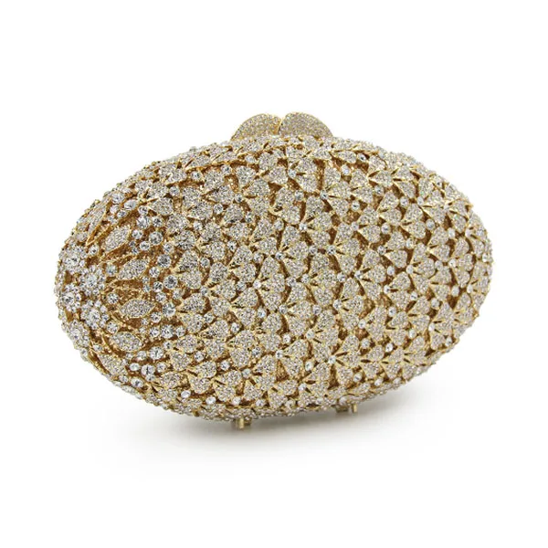gold satin clutch bag