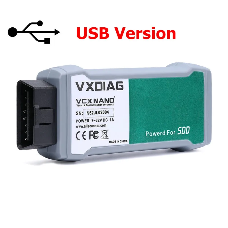 VXDIAG VCX нано USB и Wifi версия JLR SDD V154 для Land Rover и Jaguar 2 в 1 Авто Профессиональный диагностический сканер инструмент - Цвет: USB VERSION