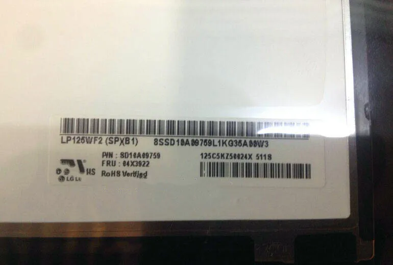 12," сенсорная сборка LCD для lenovo Thinkpad S1 Йога 00HN834 SD10A09849