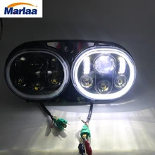 Marlaa 5-3/" двойной луч мотоцикла проектор двойной светодиодный фары с Halo для дорожного скольжения 2004~ 2013