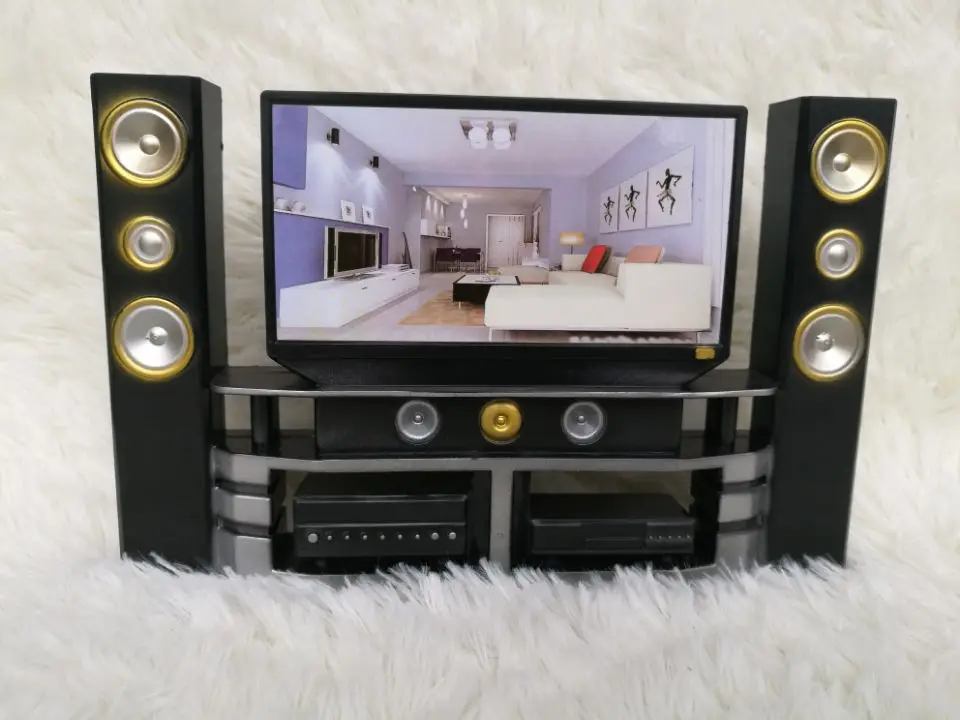 Мини Hi Fi для девочек набор ТВ и домашнего кинотеатра 1:6 кукольные аксессуары