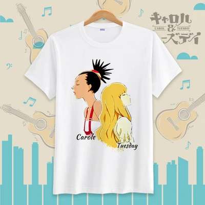 CAROLE& TUESDAY Косплей Футболка аниме футболка с коротким рукавом Топы Футболка - Цвет: 07