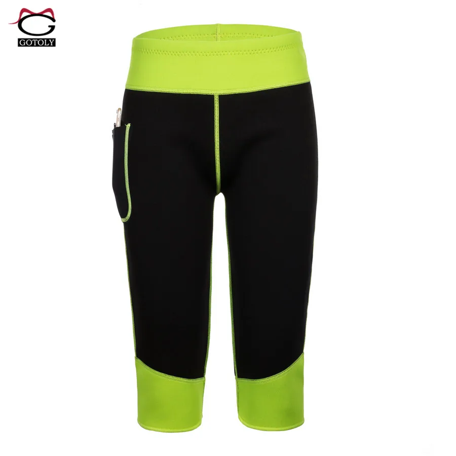 

Exercise Shorts for Women High Waistband Workout Control Pants with Pocket Body Shaper Sweat Slimming Shapewear Thigh Fat Burner