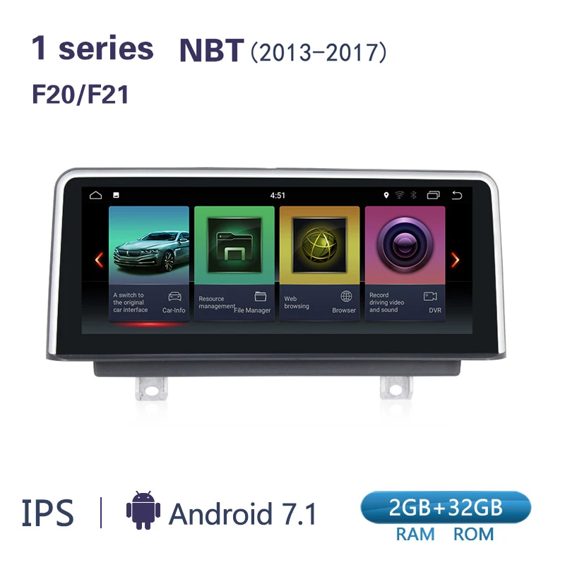 Новинка! 10," ips ID7 Android 7,1 автомобильный dvd Радио мультимедийный плеер для BMW 1 серии F20 F21 для 3 серии F30 F31 F34 gps навигация - Цвет: 1 series