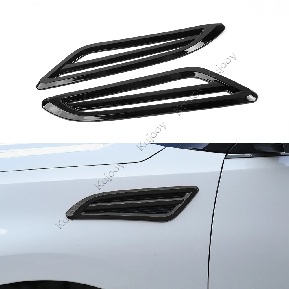 

ABS Front Fender Air Intake Outlet Vent Cover Decor Frame Sticker Bezel Trim For Nissan Patrol 2017+ Car Styling Accessories