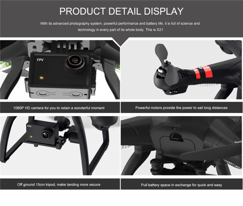 Профессиональный Wi-Fi FPV Радиоуправляемый Дрон X21 бесщеточный двойной gps Радиоуправляемый квадрокоптер с 1080P карданной камерой Follow Me Surround vs B2W B6