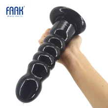 FAAK Beads anal plug suction black dildo sex toys for women men fake penis anus massage balls butt plug sex shop flexible dick