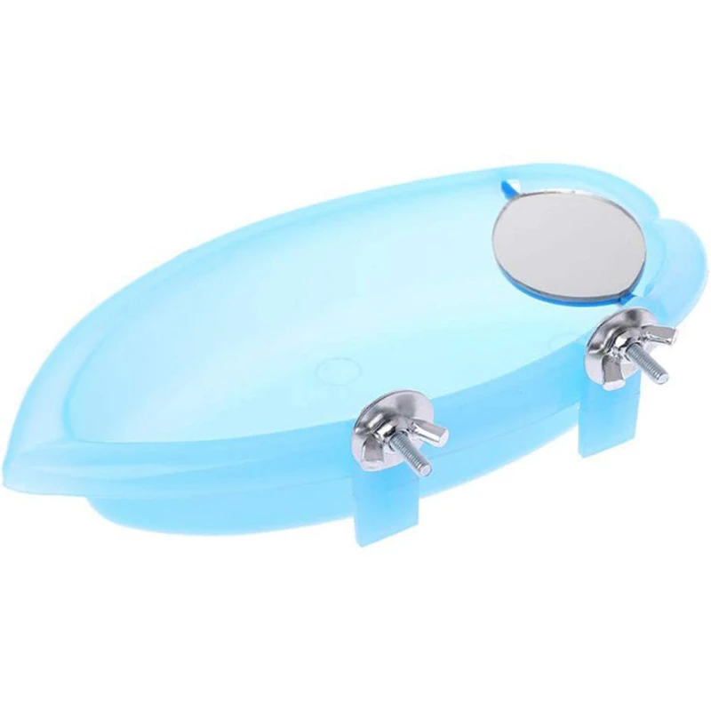 

Bird Bath With Mirror Toy For Pet Small Medium Parrot Parakeet Cockatiel Conure Budgie Lovebird Finch Canary African Grey Cock