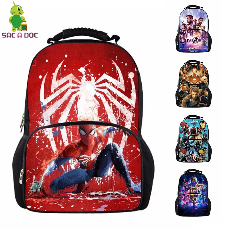 

17 Inch The Avengers Iron Man Hulk War Bagpack Laptop Backpack Mochila Masculina&mujer Travel Backpacks Students School Bags