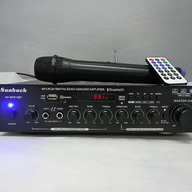 NEW AV-MP618BT 200W+200W Bluetooth HiFi 2.0 channel MP3 play digital amplifier Home karaoke amplifier home theater audio NEW AV-MP618BT 200W+200W Bluetooth HiFi 2.0 channel MP3 play digital amplifier Home karaoke amplifier home theater audio