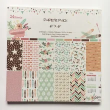 Neue stil 6 “hintergrund papier pads bunte welt muster 24 blätter, DIY Scrapbooking Papier pack papier handwerk fotoalbum, karte