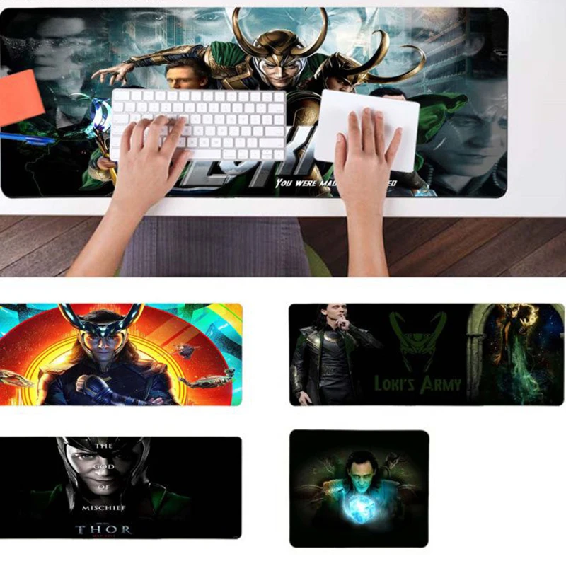 

In Stocked Loki In Thor Movie Customized laptop Gaming mouse pad Rubber Mouse Durable Desktop Mousepad