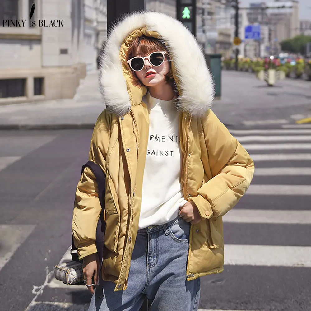 

PinkyIsBlack New Short Winter Jacket Women Thicken Warm Outerwear Parkas Female Winter Loose Cotton Padded Hooded Jacket Coat