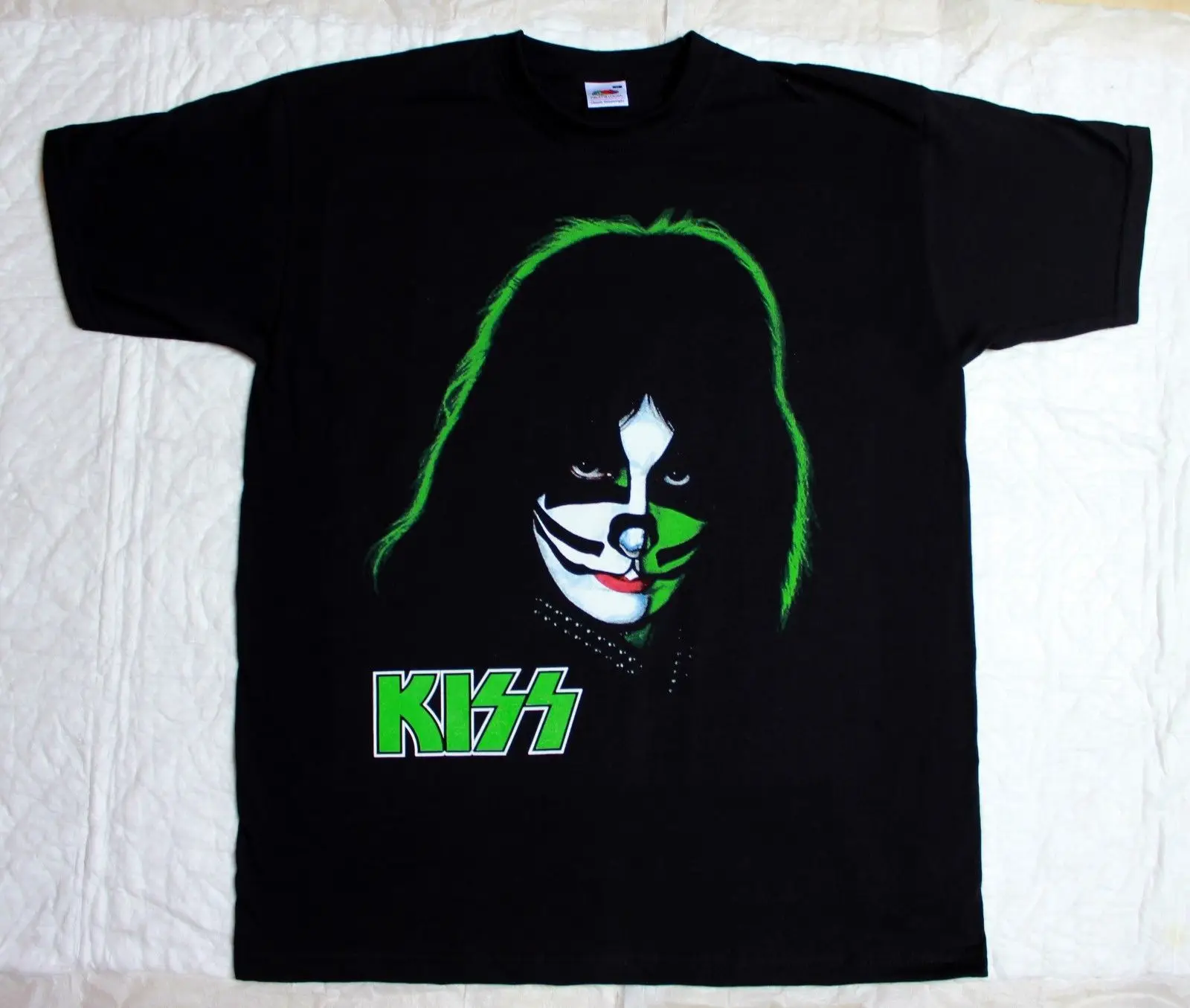 Поцелуй Peter Criss жесткий глэм волос Рок Металл S XXL Редкие черная футболка|Футболки|