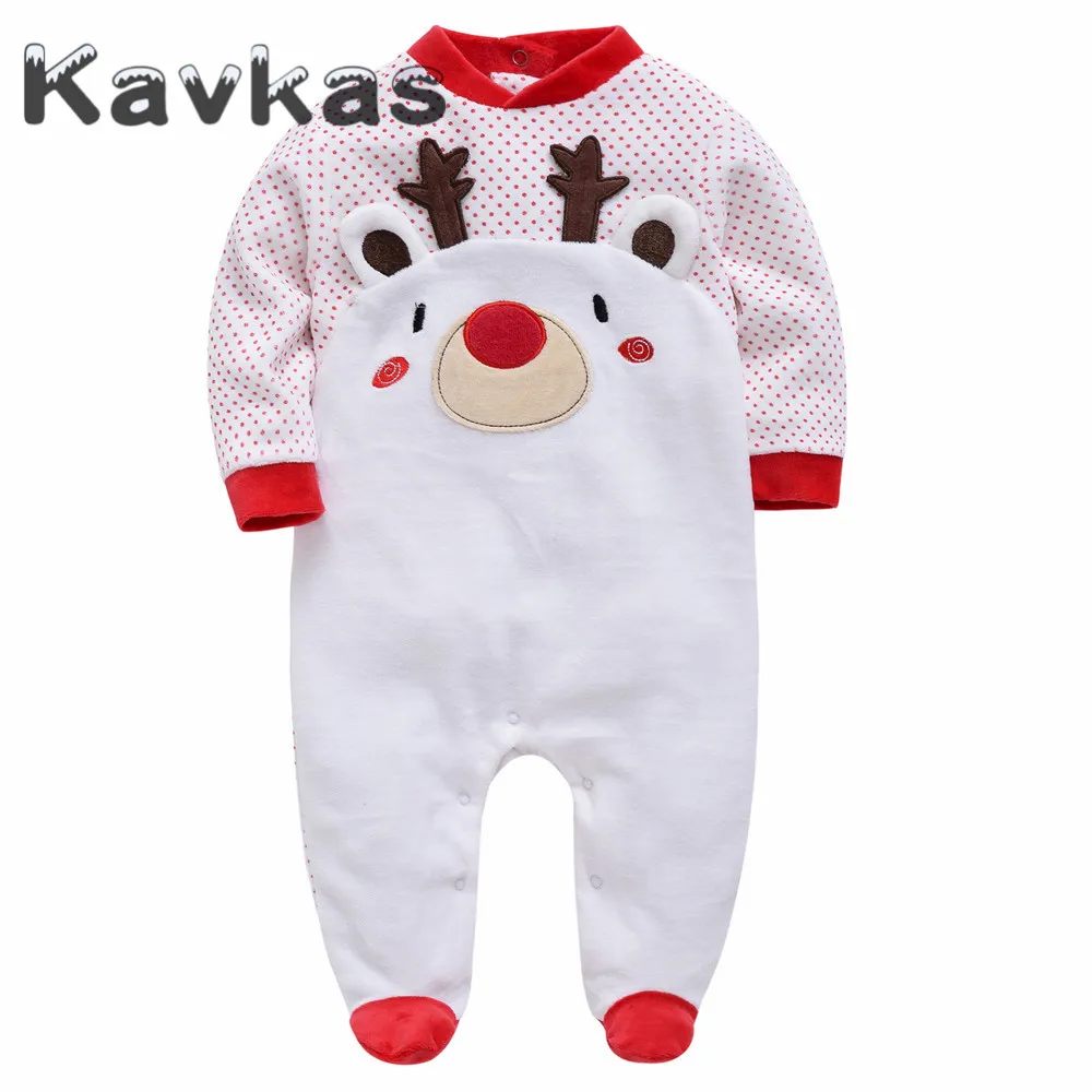 Kavkas 2019 الطفل السروال القصير roupa دي bebes الكرتون طويلة الأكمام المولود الجديد الملابس الشتوية الرضع طفل الفتيان رومبير