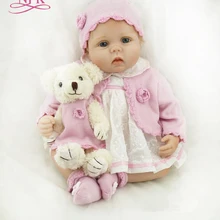 NPK 55 см, мягкая силиконовая кукла для новорожденных, куклы для младенцев, 22 дюйма, Реалистичная настоящая кукла для детей, подарок на день рождения, Рождество