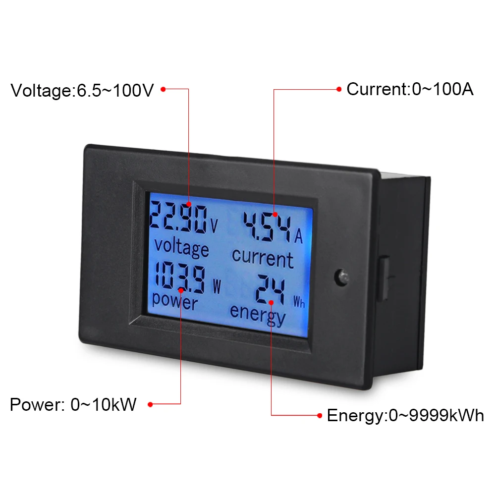 Herorider DC6.5 100V 0 100A ЖК дисплей цифровой Амперметр Вольтметр мультиметр Вольт Вт
