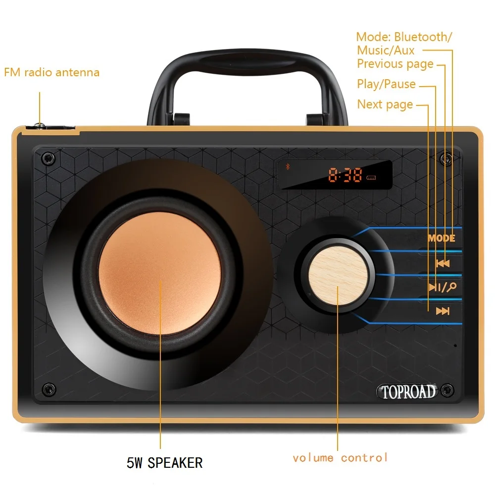 TOPROAD-Desktop-Bluetooth-Speaker-Portable-Outdoor-Hand-held-Remote-Control-Wood-Speakers-Wireless-Stereo-Subwoofer-Loudspeaker (3)