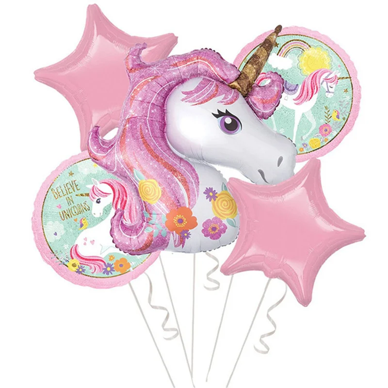 

18 Inch Five-pointed Star Floating Unicorn globos de unicornios Balloons set for Unicorn Party Birthday Party Decorations Kids
