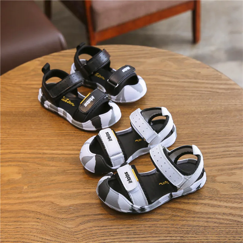 Детские сандалии для мальчиков спортивные детская пляжная обувь закрытый носок