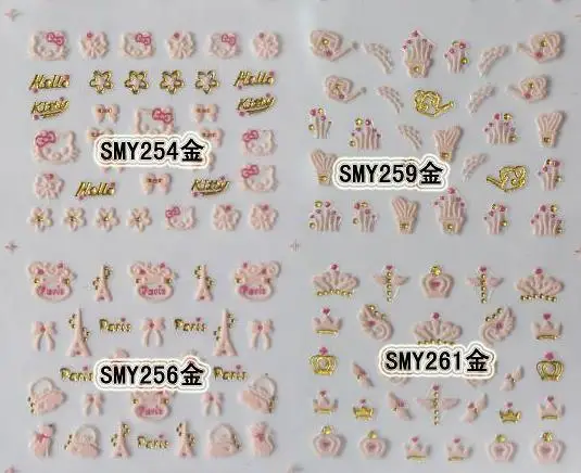 

YA LI gold/silver Fashion 3d Nail Art Sticker Nails Decal Butterfly love and Flower with DIY Decoration Manicure Tools,wholesale