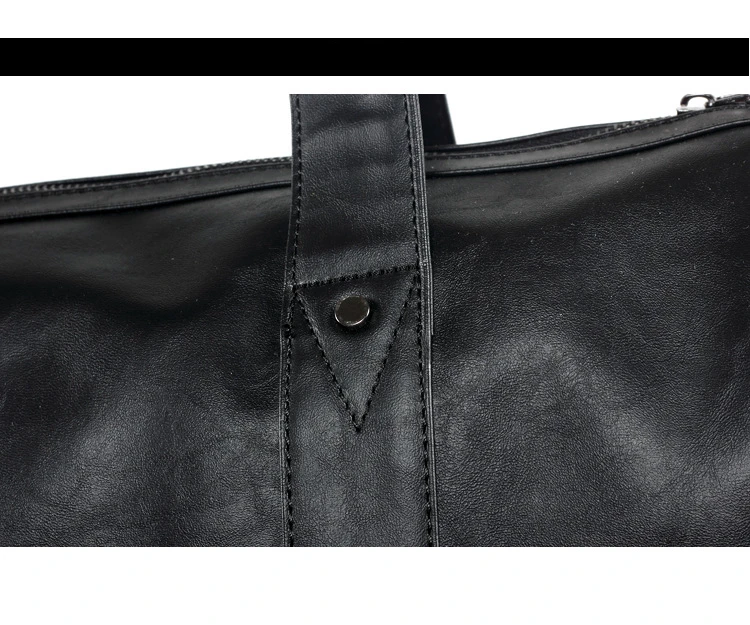 Популярный дизайн, спортивная сумка из искусственной кожи на выходные, переносная вместительная мужская сумка для отдыха, бизнеса, путешествий, черная сумка