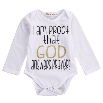 

Newborn Baby boys Girls Letter God Bodysuits onesie Infant Babies Kids Cute Printed Bodysuit one-pieces Outfits Kids Clothing
