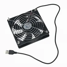 Gdstime – Mini ventilateur USB 120 V, 5.0mm x 25mm, 12cm, silencieux, pour routeur, récepteur Roku, boîte DVR, 5 jeux