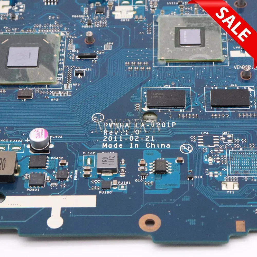 Материнская плата NOKOTION PWWHA LA 7201P Rev 1 0 MB K000128440 для ноутбука toshiba satellite C660 HM65 GeForce|rev