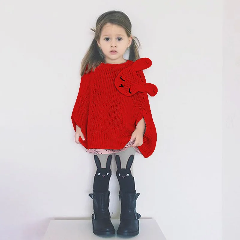 ins* newest 2015 baby girl christmas red color knitted sweaters children festival autumn winter