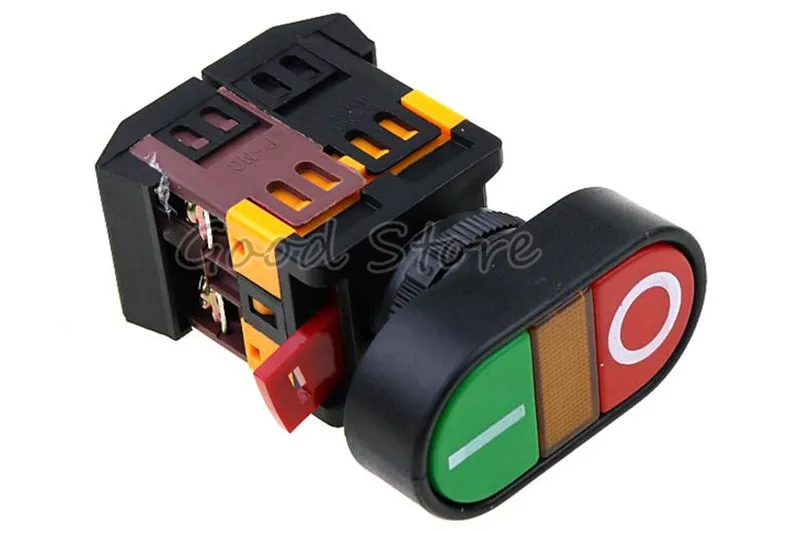 Hole AC LED APBB22N 220V Push Button Switch Momentary 22mm ON/OFF Start Stop 